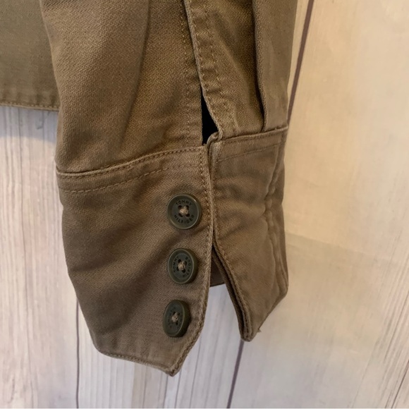 Y2K Tommy Hilfiger Olive Green Safari Army Jacket Khaki Size Medium M - Picture 7 of 9